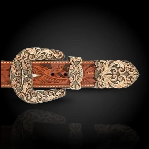 Longhorn Three Piece Belt Buckle (In Stock)